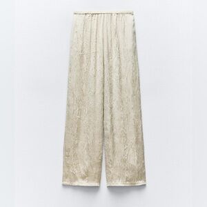 ‼️SALE‼️ Zara WRINKLED EFFECT WIDE LEG PANTS (XL)